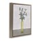 Stupell Industries Plant in Vase Neutral Grey Design Framed Floater Canvas Wall Art